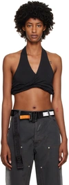 HERON PRESTON BLACK TWISTED SCARF TANK TOP