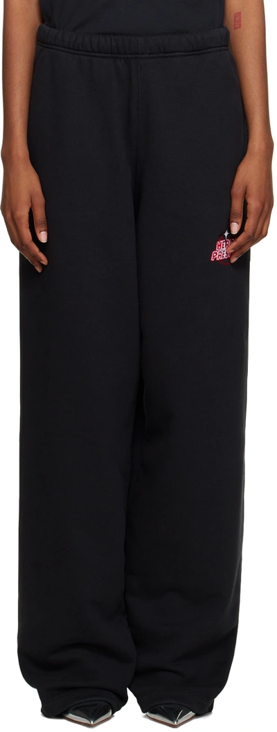 Heron Preston Black Sponsor Sweatpants In Black Red