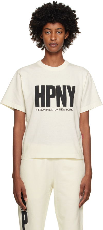 Heron Preston Logo-print T-shirt In White Black