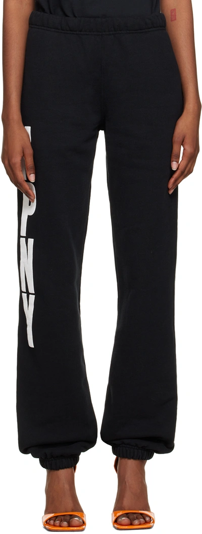 Heron Preston Hpny Regular Cotton Jersey Sweatpants In Black White