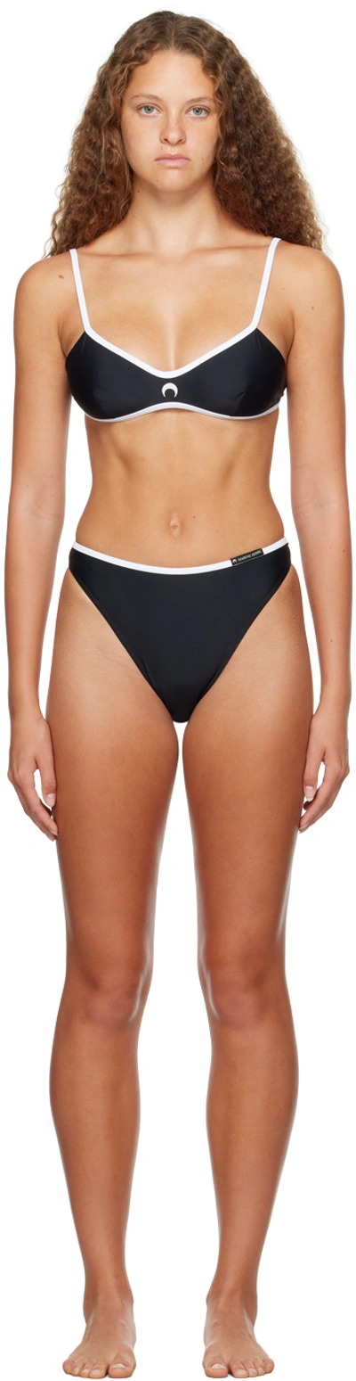 Marine Serre Active Jersey Bikini In Black