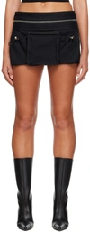 Dion Lee Black Utility Cargo Miniskirt In Black