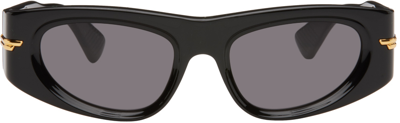 Bottega Veneta Black Oval Sunglasses