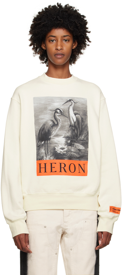 Heron Preston Illustration-print Cotton Sweatshirt In White