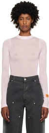 Heron Preston Long-sleeve Bodysuit In Pink White