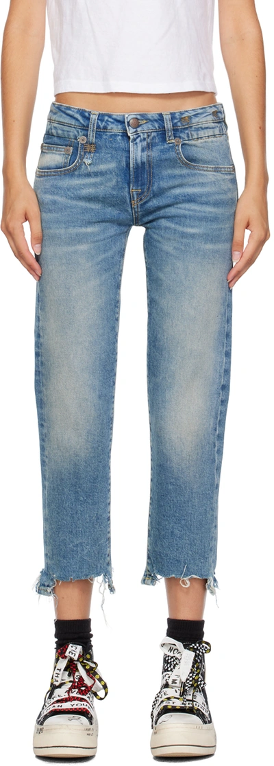 R13 Blue Boy Jeans In Jasper Stretch