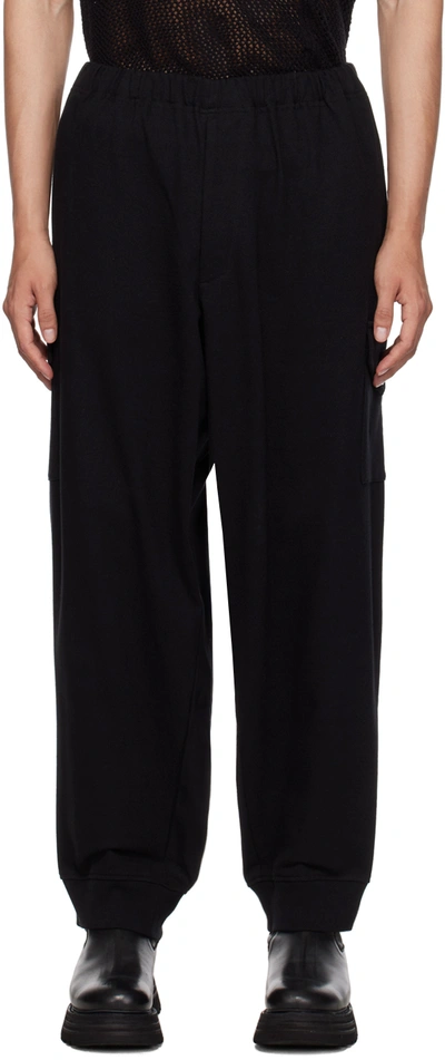 Yohji Yamamoto Black Flap Pocket Sweatpants In 2 Black