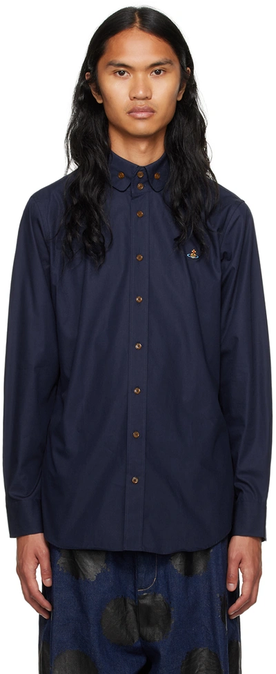 Vivienne Westwood Navy Krall Shirt In Blue