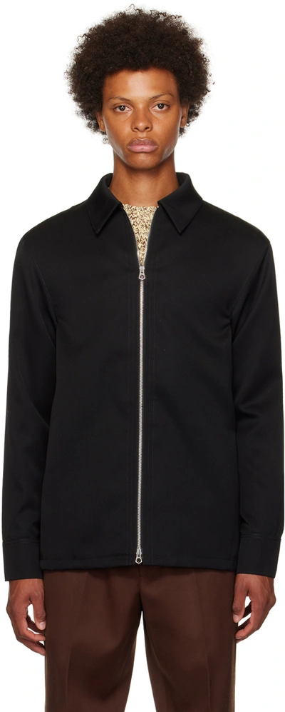 Jil Sander Man Twill Jacket In Black