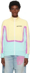 PALM ANGELS YELLOW & BLUE COLORBLOCK TRACK JACKET