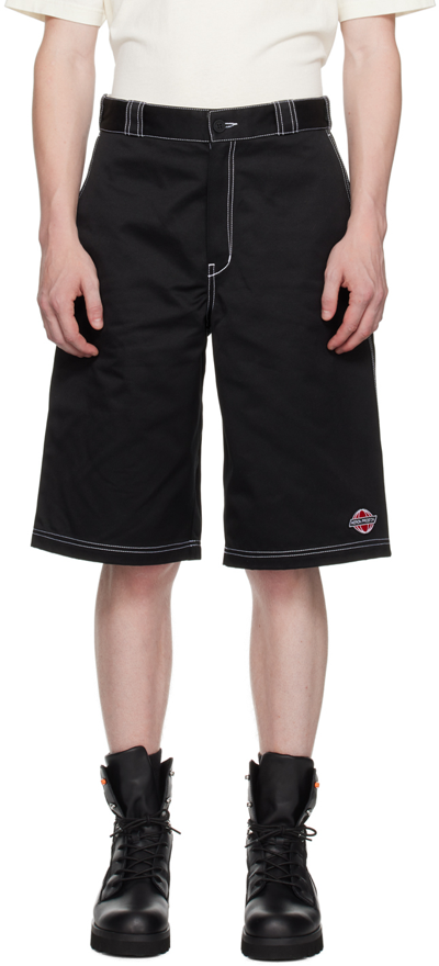 Heron Preston Black Stitch Shorts