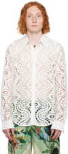 DRIES VAN NOTEN WHITE WAVY SHIRT