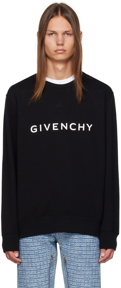 Givenchy Black Archetype Sweatshirt In 001-black