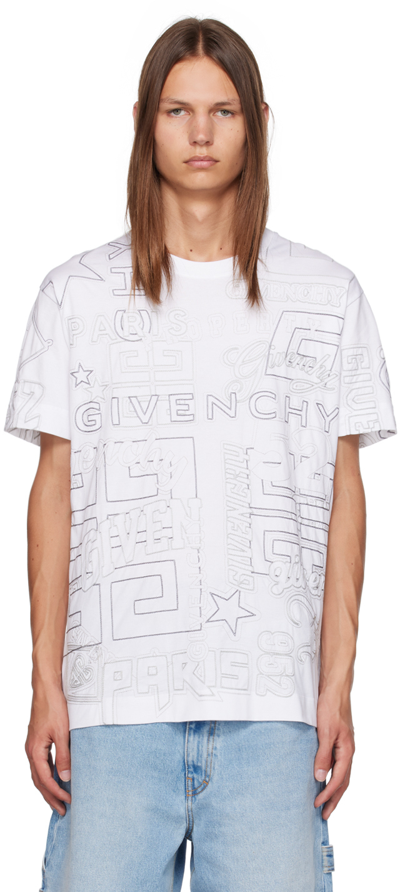 Givenchy White Oversized T-shirt In 100-white