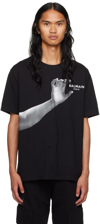 BALMAIN BLACK STATUE T-SHIRT