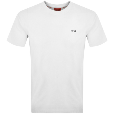 Hugo Dero222 Crew Neck Short Sleeve T Shirt White In White 100