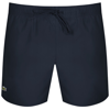 Lacoste Embroidered-logo Swim Shorts In Navy