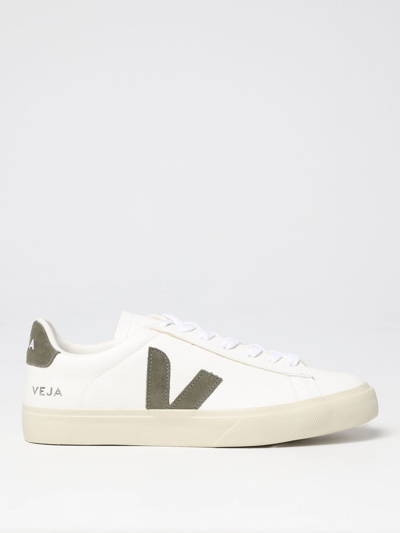 Veja White And Khaki Campo Sneakers