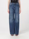 Pinko Wanda Wide Leg Jeans In Medium Dark Vintage Wash In Blue
