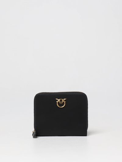 Pinko Taylor Wallet In Black-antique Gold