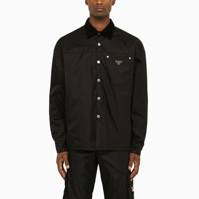 Prada Black Re-nylon Jacket In Black  