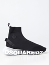 Dsquared2 Logo-print Sock Sneakers In Black