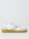 Apc A.p.c. Two-tone Synthetic Leather Plain Sneakers In White