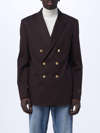 Valentino Brown Viscose-wool Blend Blazer In Brown