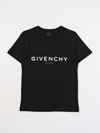 Givenchy Cotton Reverse Slim Fit T-shirt With Signature Print In Black