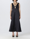 Ganni Long Dress In Black