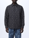 Palm Angels Quilted All Monogram Outerwear With Snap Buttons In Black