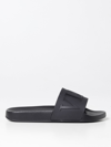 Valentino Logo Slide Sandals In Black