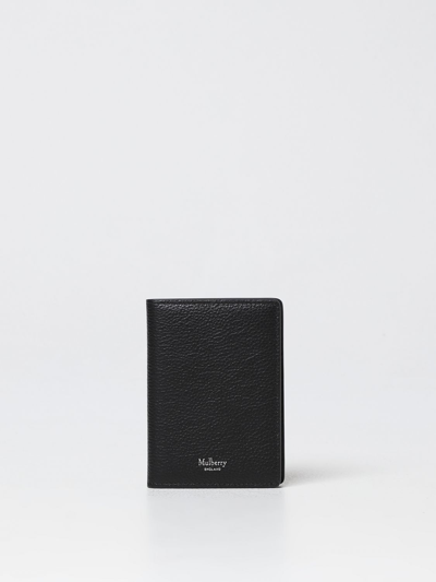 Mulberry Bi-fold Grained Wallet In Black