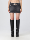 Diesel Mini Skirt In Denim In Black