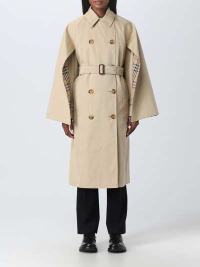 Burberry Coat  Woman In Beige