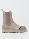 BRUNELLO CUCINELLI ANKLE BOOTS IN SUEDE WITH SHINY CONTOUR,E52271022