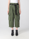 Pinko Paperbag-waist Cargo Trousers In Green