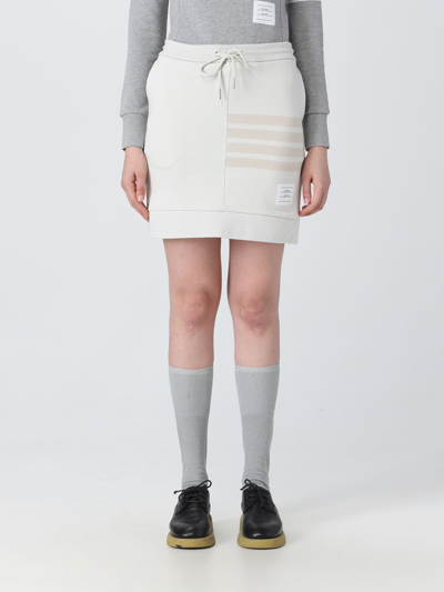 Thom Browne Cotton Mini-skirt In Grey
