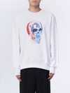 Alexander Mcqueen Men's Skull Sweatshirt In White