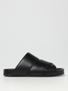 Bottega Veneta Leather Mules Rubber Sole In Black