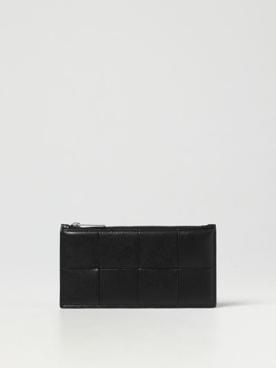 Bottega Veneta Credit Card Holder In Leather In Black