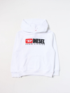 Diesel Cotton Sweatshirt In White