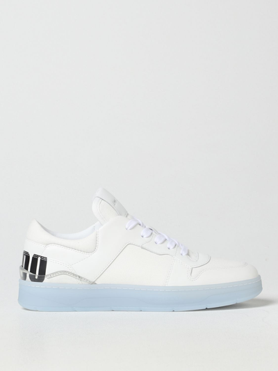 Jimmy Choo Florent Sneakers In White Cotton