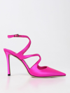 Jimmy Choo Azia 95mm Satin Pumps In Fuchsia
