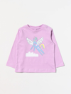 STELLA MCCARTNEY T恤 STELLA MCCARTNEY KIDS 儿童 颜色 紫藤色,E53155085