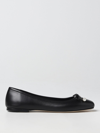 Jimmy Choo Leather Ballerinas In Black