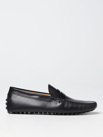 Tod's Leather Moccasins In Black