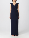 Ralph Lauren Sleeveless Pinched-waist Maxi Dress In Blue