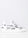 Zadig & Voltaire La Flash Graffiti-print Sneakers In White