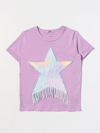 STELLA MCCARTNEY T恤 STELLA MCCARTNEY KIDS 儿童 颜色 紫色,E53958019